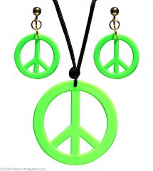 Set  hippie fluo vert