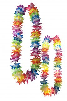 Collier Hawaien multi + led