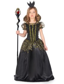 Déguisement mechante reine noir - taille 10-12 ans
