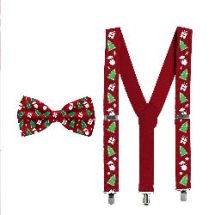 kit noeud papillon + bretelles moches noel