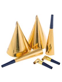 Set cotillons deux personnes or