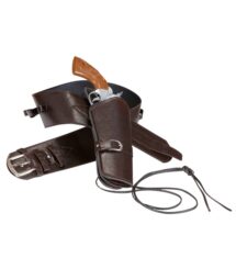 HOLSTER ET CEINTURE WESTERN MARRONS AUTHENTIQUES" Simili