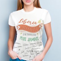 T-shirt à dédicacer femme retraite