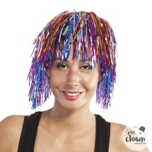 Perruque disco lamelle multi couleur