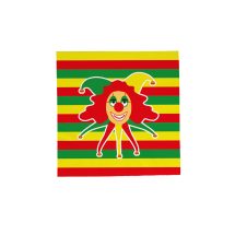 Serviette  rouge jaune vert