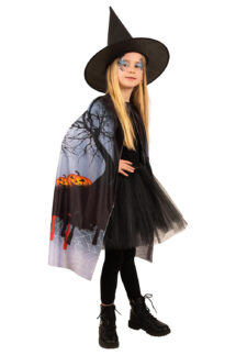 Ensemble cape et chapeau halloween