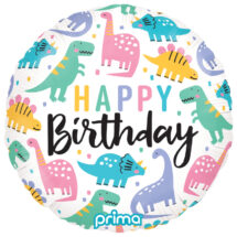 Sachet d'un ballon aluminium ( 45cm) joyeux anniversaire dinosaure