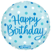 Sachet d'un ballon aluminium ( 45cm) joyeux anniversaire bleu