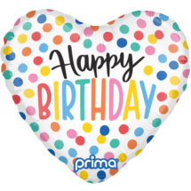 Sachet d'un ballon aluminium ( 45cm) joyeux anniversaire coeur