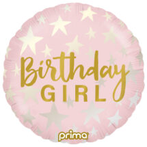 Sachet d'un ballon aluminium ( 45cm) joyeux anniversaire girls
