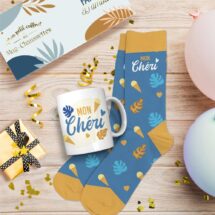 Coffret Mug Chaussettes mon cheri