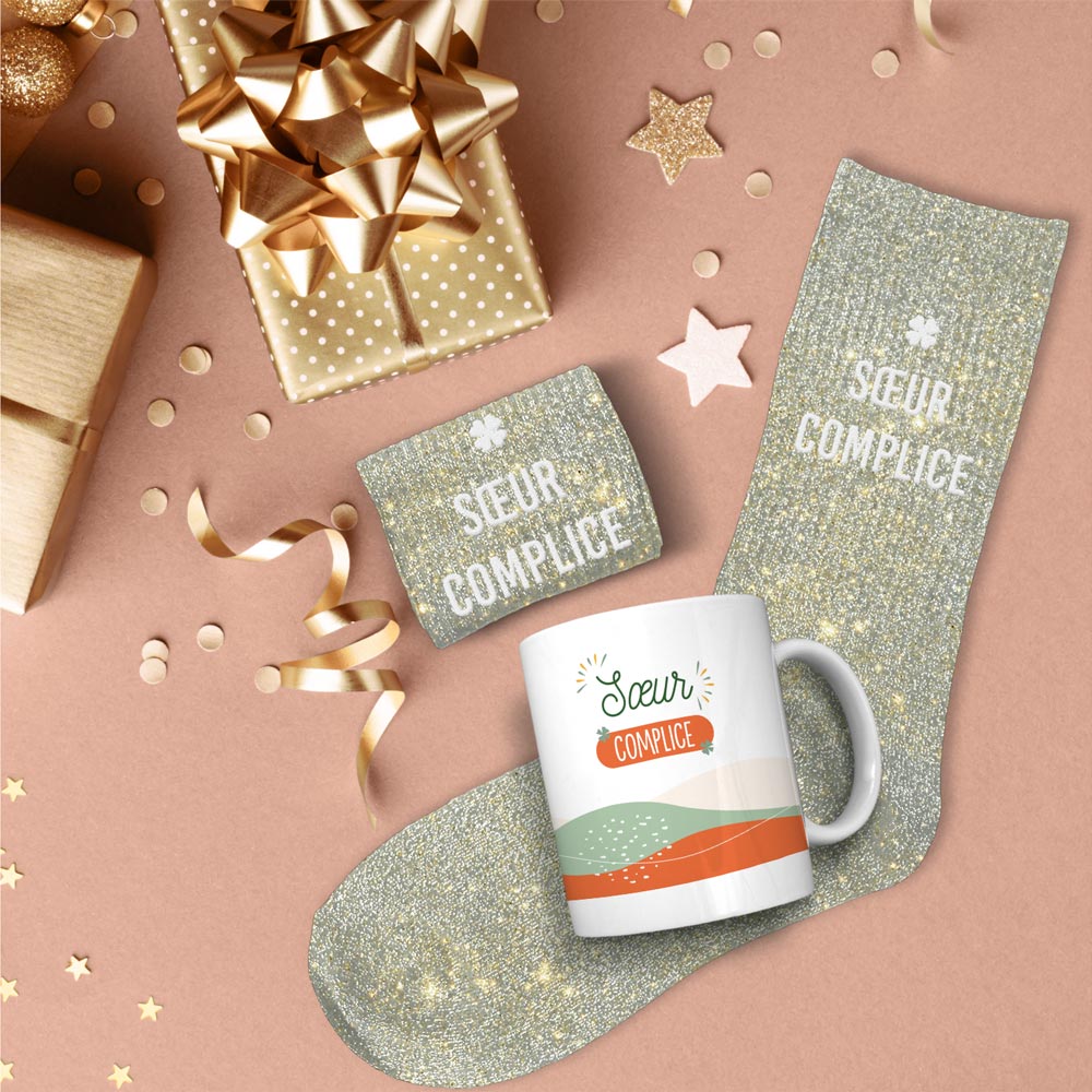 Coffret Mug Chaussettes soeur d'amour
