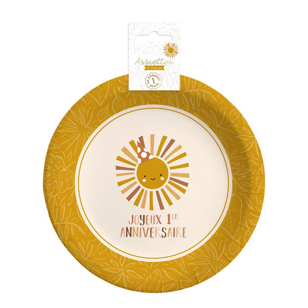Assiettes 1er anniversaire