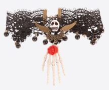 Collier dentelle halloween