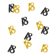 Confetti de table or et noir- 18 ans