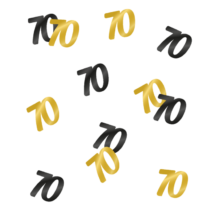 Confetti de table or et noir- 70 ans