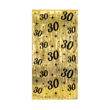 Rideau en lamelle noir et or 30 ans