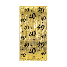 Rideau en lamelle noir et or 40 ans