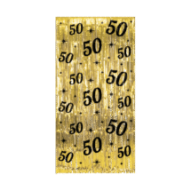 Rideau en lamelle noir et or 50 ans