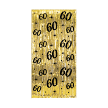 Rideau en lamelle noir et or 60 ans