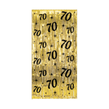 Rideau en lamelle noir et or 70 ans