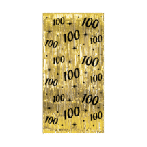 Rideau en lamelle noir et or 100 ans