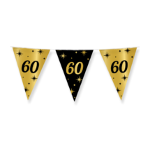 Guirlande noir et or 60 ans
