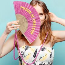 Eventails paillettes textes