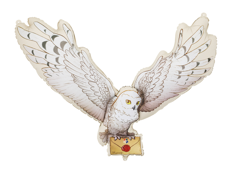 Ballon aluminium Harry Potter Hedwige, 112x78 cm, crème clair