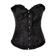 Corset bustier à lacets noir - taille l / xl